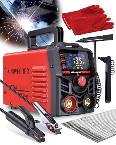 Image of Stick Welder 135A110V Portable Welding Machine,ARC/LiftTIG welder with LED Display Synergic Control,IGBT Inverter Welder Hot Start & Arc Force Anti-Stick for Home repair& Metal Work 20 Rods Include