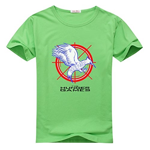 T-shirt Hunger Games vert en coton XXL homme aux finitions soignées et tissu premium