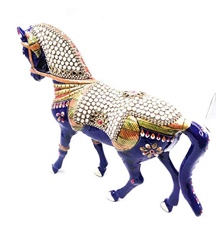 Amazon.co.jp: Truesellershop 7.6 cm 小動物 馬 金属 像 展示品 装飾
