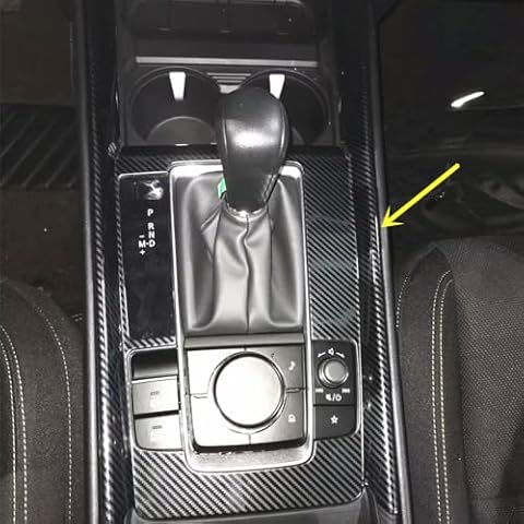 ZiWen Interior Trims Gear Shift Panel Center Console Cup Holder Cover Accessories for Mazda CX50 CX-50 2023 2024 (Carbon Fiber Print) Cover