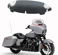 Vista 10 de WYNMOTO Parabrisas Pantalla Divisor de Viento de Humo Ondulado de 10.5" Compatible con Harley Davidson Touring Street Glide Electra Glide 2014-2024