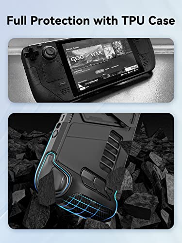 MOJOXR Capa protetora com suporte de metal para deck a vapor - recortes precisos de TPU com suporte