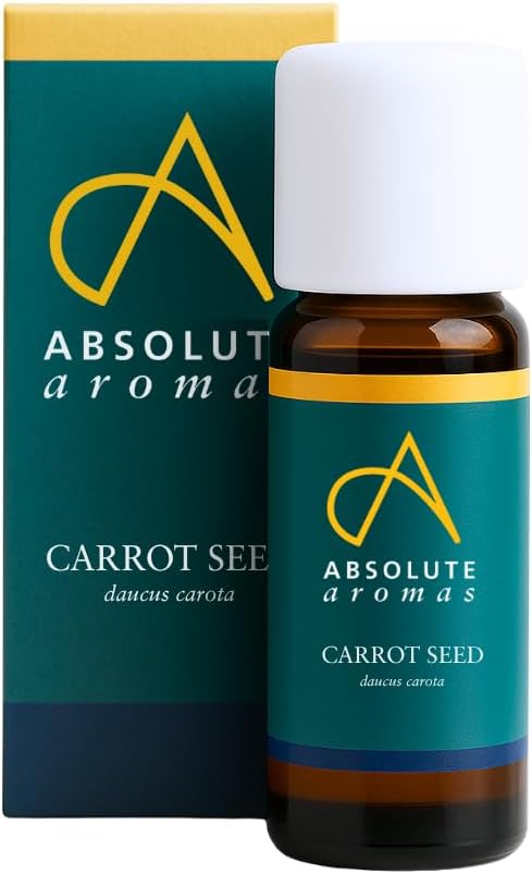 Absolute Aromas Carrot Seed Essential Oil 10ml – 100% Pure, Natural, Undiluted, Vegan and Cruelty-Free – for use in Diffusers and Aromatherapy Blends