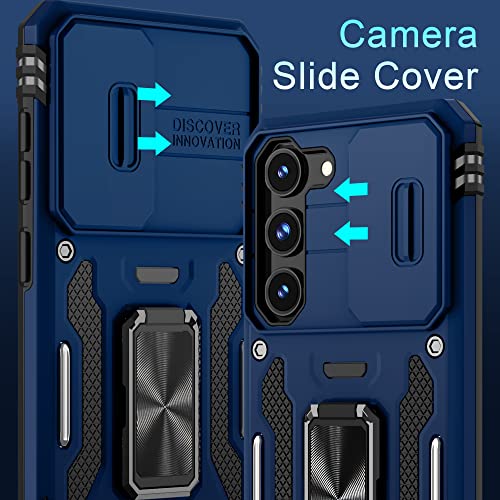 Coque Samsung S23 Anti-Rayure Objectif avec Béquille Intégrée et Écran Protégé x2
