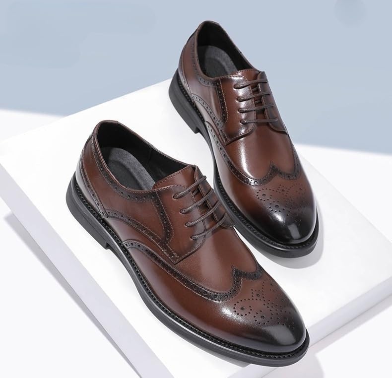 Formal Shoes Dress Oxford for Men Lace Up Vegan Leather Tuxedo Business Tuxedo Wedding Slip Resistant Formal Brogue2