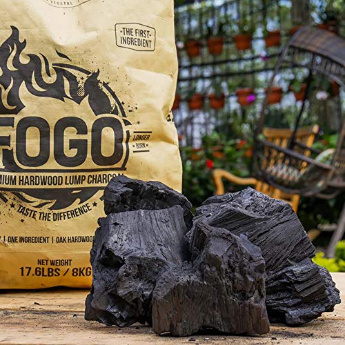 Fogo Super Premium Oak Restaurant All-Natural Hardwood Lump Charcoal for Grilling and Smoking, 17.6 Pounds - Thumbnail 3