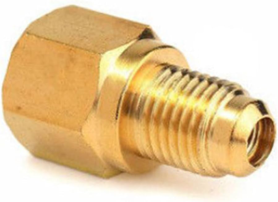 Air Conditioning Adapter Fitting Efficient Fluorination Process 1/4 Inch External Brass to 1/2 Inch Internal Converter for Enhancing Cooling Performance and Car Ac System