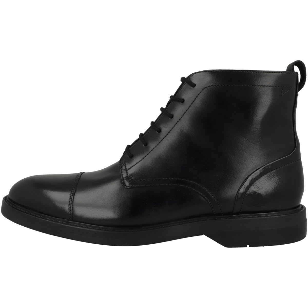 Clarks Aldwin Cap Mens Black Leather, 10.5