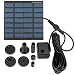Solar Pump, Danibos Upgraded Solar Power Water Pump Panel Kit Submersible Water Pump for Pool Garden Pond Birdbath Fountain, Frosted Solar Panel (1.2w solar pump)