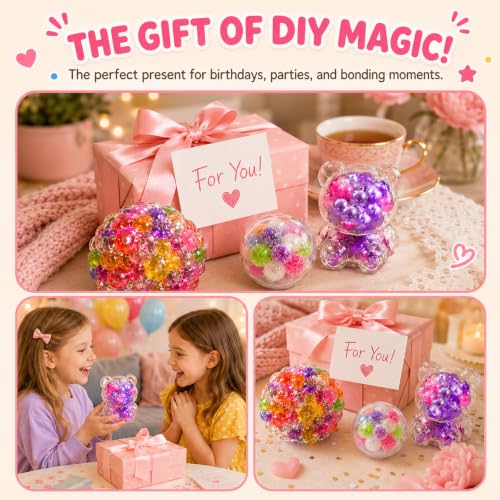 DIY Stress Ball Making Kit with Fillers –15PCS Stress Ball Squishy Making Kit Includes 15Empty Squishy Skins, 18Fillers, Air Pump & Expanded Tool for Adult ASMR Anxiety Relief & Sensory Play by JMUQ - Used condition - Image 7