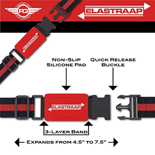 Luggage Straps, Adjustable Non-Slip Baggage Belts- Suitcase Bands For Travel Bag (2 Straps, Deep Red 2pk) - Thumbnail 6