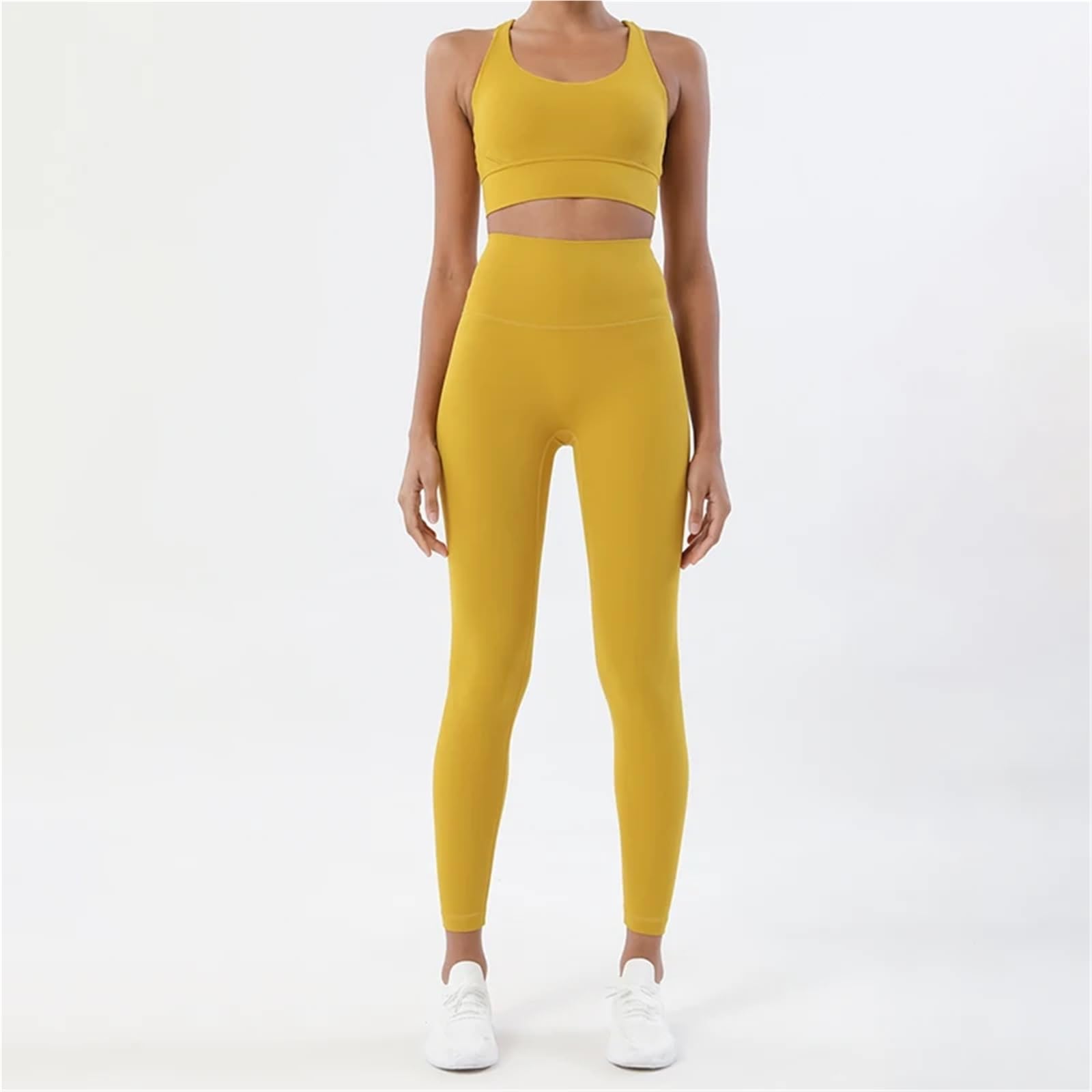 Yoga Set Trainingsanzug Gym Fitness Set 2 Stück Leggings Sport Bh Atmungsaktive Sportwear Frau Kleidung