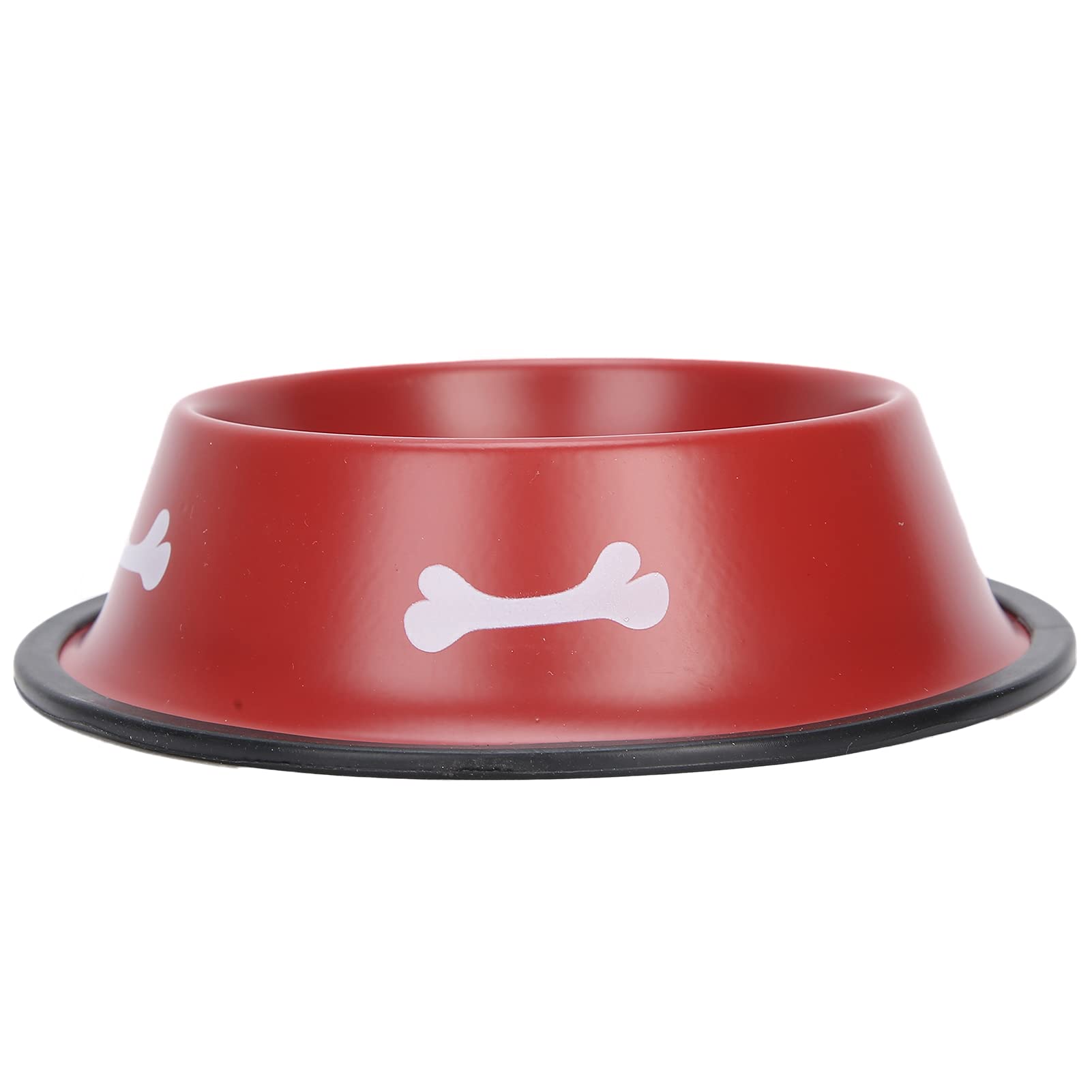 Kketeopt Red Pet Stainless Steel Bowl Durable Nonslip Dog Dish For Healthy Feeding (Red)