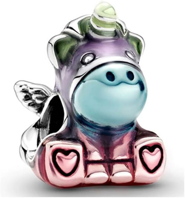 9 Pack Silver Bead Charms for Pandora Bracelets and Necklaces Charm for Woman， Dangle Pendant Beads Set - Image 3