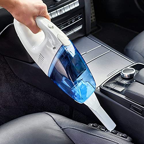 Kuvera® Car Vacuum Cleaner with Device Portable and High Power Plastic 12V Stronger Suction for All Types Wet and Dry with Carry Bag High Power Wet & Dry Portable Car Vacuum Cleaner Blue