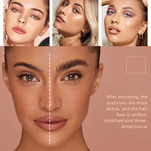 EONFAVE Wasserfestes Augenbrauen Gel, Langanhaltend Augenbrauen Formen Brow Gel Mit Bürste, Hochpigmentiert Augenbrauenfarbe Leicht Nicht Fettend Styling Augenbrauengel (05 schwarz)