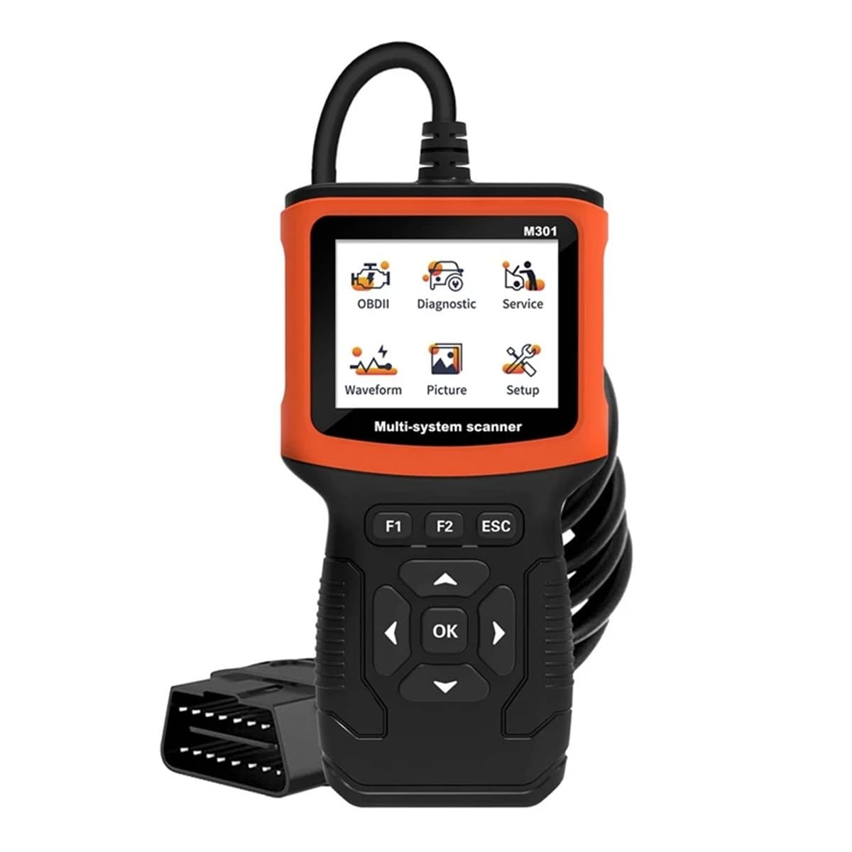 M301 Automobile Diagnosi di Guasto Strumento Motore Tester OBD 2 Strumento di Rilevamento Codice Scheda di Lettura ABS Airbag