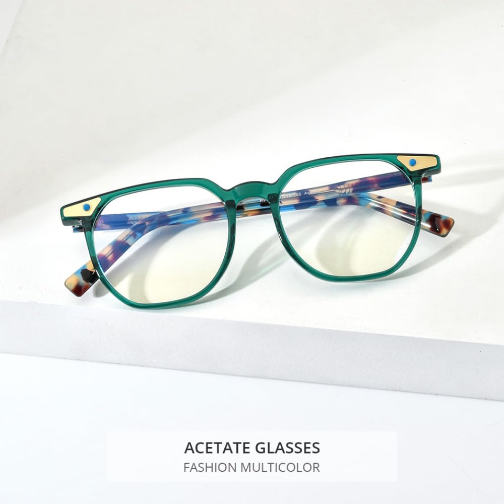 MUTYNE Occhiali da vista in acetato Montatura da uomo Occhiali da vista quadrati retrò vintage Occhiali da vista da donna