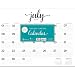 TF Publishing 19-8204A July 2018 - June 2019 Script Desk Pad Calendar, 22 x 17", Black & White
