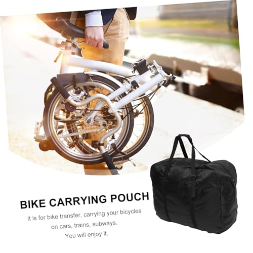 Sacoche vélo pliable portable et étanche pour transport noir