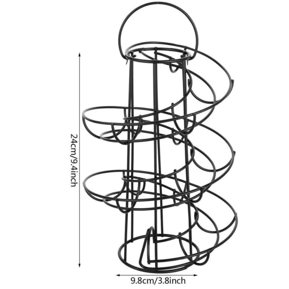 Lot de 20 spirales sans installation pour porte-œufs, support de cuisine en fer pour comptoir, support de rangement peu encombrant