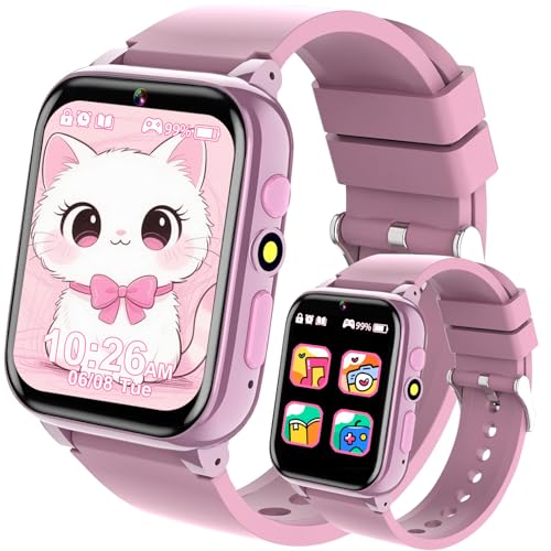 clleylise Kids Smart Watch for Kids, Boys, Girls, with 26 Games, HD Camera, Music, Video, Storybook, Pedometer, Alarm, Watch for Aged 4-16