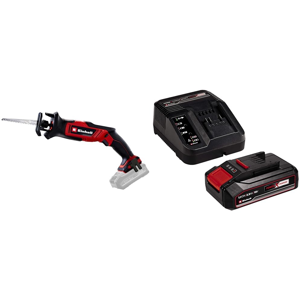 Einhell TE-AP 18/13 Li - Solo Akülü Kılıç Testere + 18V 2,5 Ah PXC Starter Kit, Akü ve Şarj Cihazı