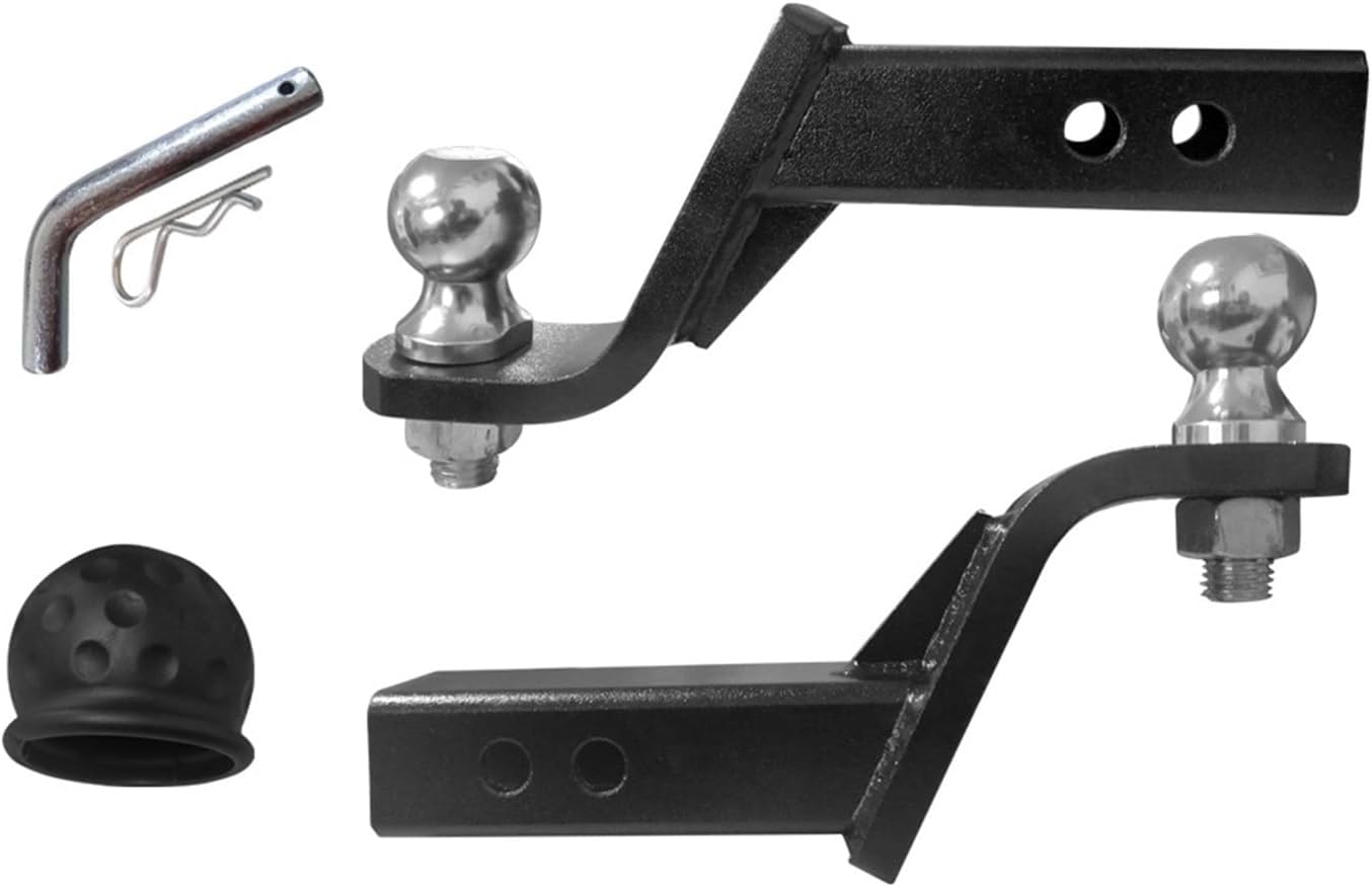 Trailer Hitches, 4 Inch Drop Towbar Tow Bar Ball Mount Tongue Hitch Trailer Car RV Boat Parts Accessories(with 50mm Ball)
