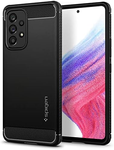 Spigen Rugged Armor | Samsung Galaxy A53 5G Case [Flexible] [Air Cushion Protection] Galaxy A53 5G Back Cover | TPU - Matte Black