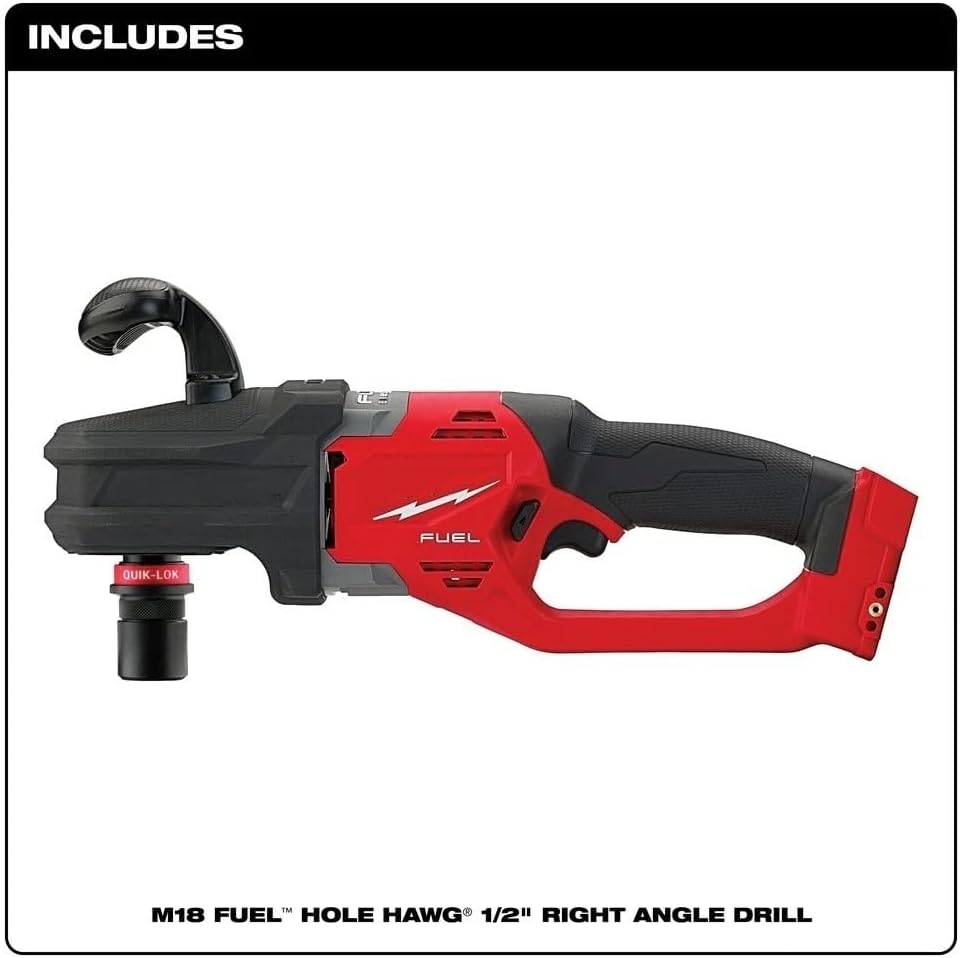 Cordless Right Angle Drill 2808-20 for Milwaukee M18 FUEL 18V Right Angle Drill w/Quik-Lok - Bare Tool