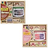 Melissa & Doug Wooden Stamp Sets (2): Friendship and Horses