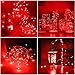 BOLWEO Valentinstag LED Lichterkette 3 Stück 2m 20Leds Rot Mini LED Lichterkette mit Batterie Kupfer Drahtlichterkette für Party, Schlafzimmer,Haus, Schlafzimmer,Hochzeit Jahrestag Party