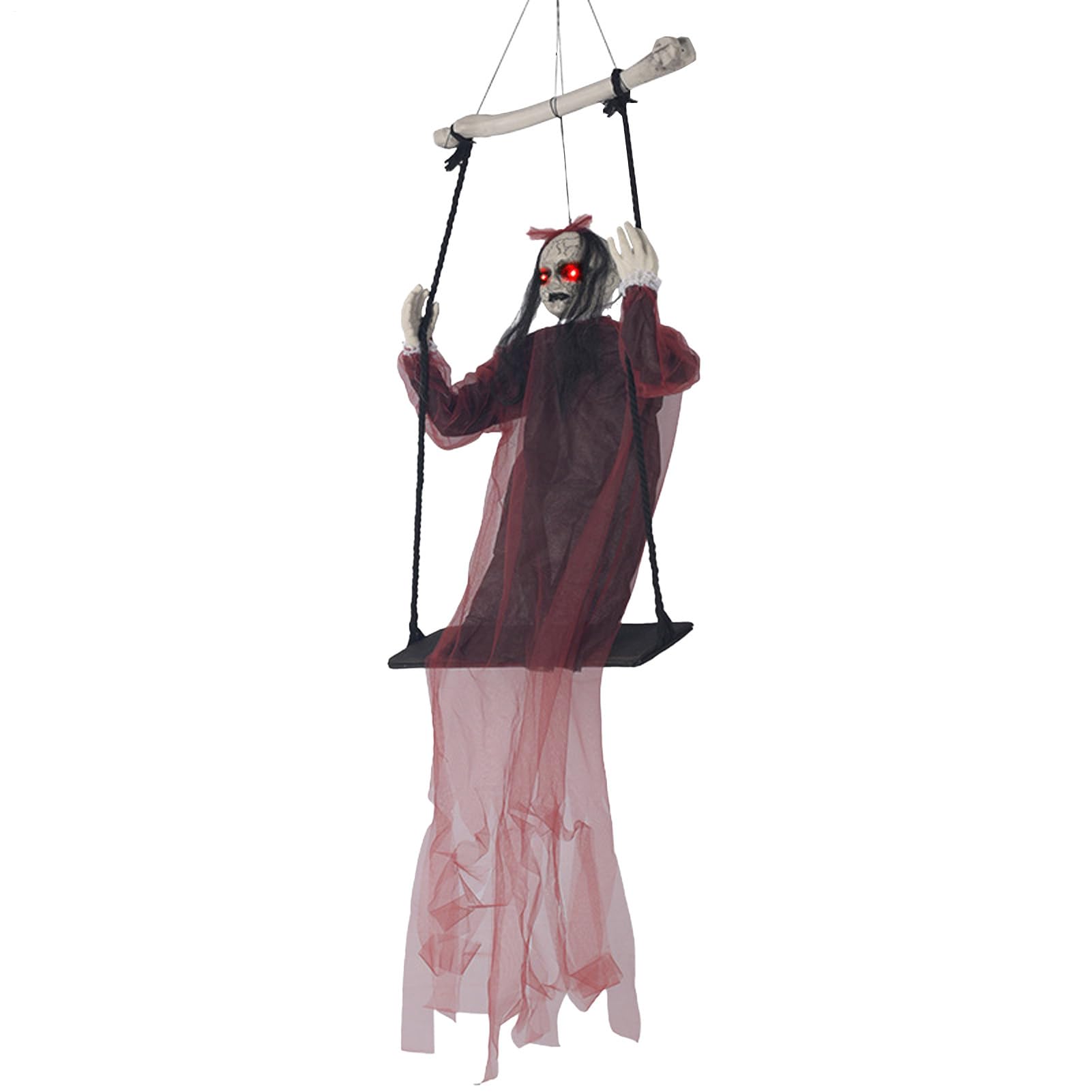 Fantôme d'Halloween haut de gamme avec accessoires sombres lumineux pour grand jardin