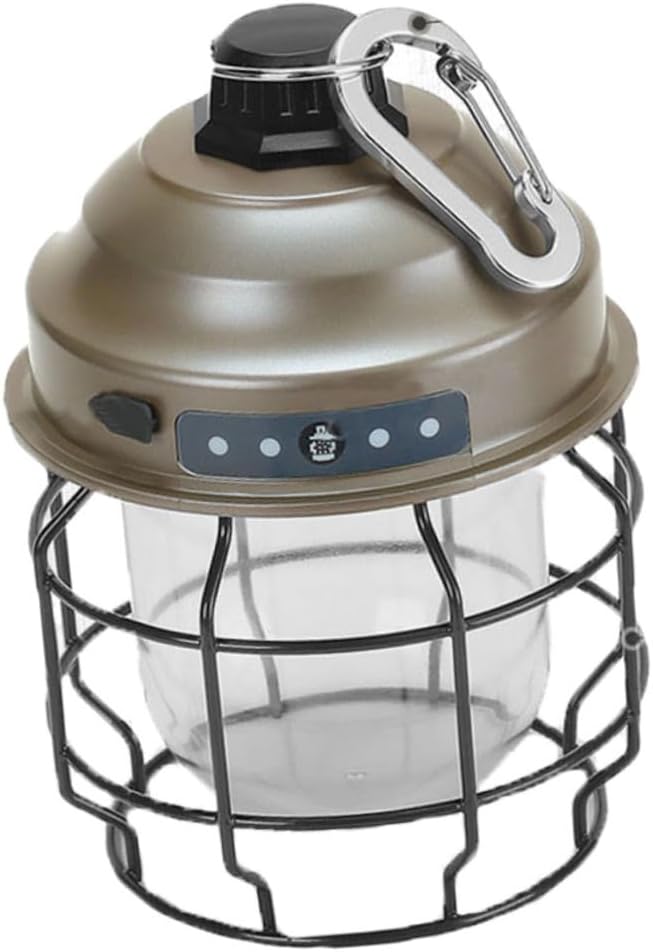 USB Rechargeable Camping Lantern Portable Hanging Tent Light Multi-Function Retro Outdoor Lamp for Hiking and Emergency Use