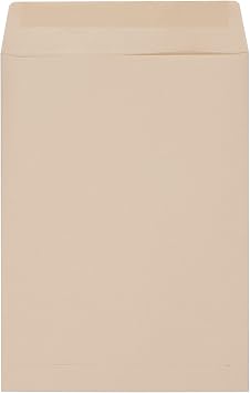 Quotidian Beige Self Seal Flat A6 Italian Recycled Paper Envelopes 4 3/4" x 6 1/2" 12 x 16.5cm Pack of 50 - Cards Invitations Photos Small Business Party Favors