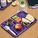 Carlisle FoodService Products Plastic Meal Tray Left-Handed Heavyweight Lunch Tray with 6-Compartments for Schools, Cafeterias, and Dining Halls, Melamine, 14 x 10 Inches, Purple