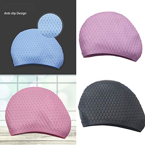 Touca de Natação Waterdrop Homens Mulheres Elastic silicone à prova d'água Orelhas Cabelo Comprido