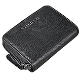 STILORD 'Luxor' Porte Cartes de Crédit en Cuir Véritable pour Hommes et Femmes   Porte Monnaie en Cuir Vintage pour Hommes et Femmes avec Protection RFID, Couleur:Noir