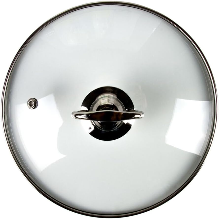 Daisy Fields Enamel Pot with Glass Lid Set of 3 pcs, Enamel Cooking Pots, Soup Pot, Enameled Steel Stockpot, Induction/Dishwasher Safe (Daisy Fields, 5.8 Qt)