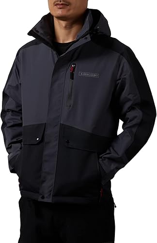 Miniatura 7 de KAWAGARBO Chaqueta impermeable resistente al viento transpirable para hombre, para pesca, senderismo, caza