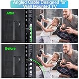 HATMINI Kabel spiralny HDMI Lewy kąt, 90-stopniowy kabel sprężynowy HDMI męski na męski spiralny 19" przedłużony do 75 cali, obsługa 3D 1080P do kamery (po lewej)