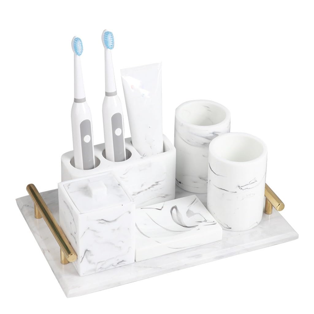 Juego de lavado de cinco piezas para baño nórdico con dos tazas
