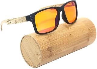 Blue Light Blocking Glasses and Wood Case - UV Protection Sunglasses with Anti-Glare Coating - Ideal for Computer Work, Gaming, and Night Driving - Reduce Eye Strain and Improve Sleep for Adults