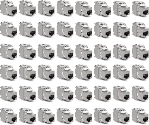 Módulo Keystone CAT 6A kwmobile para panel de conexión de red 10Gbit/s