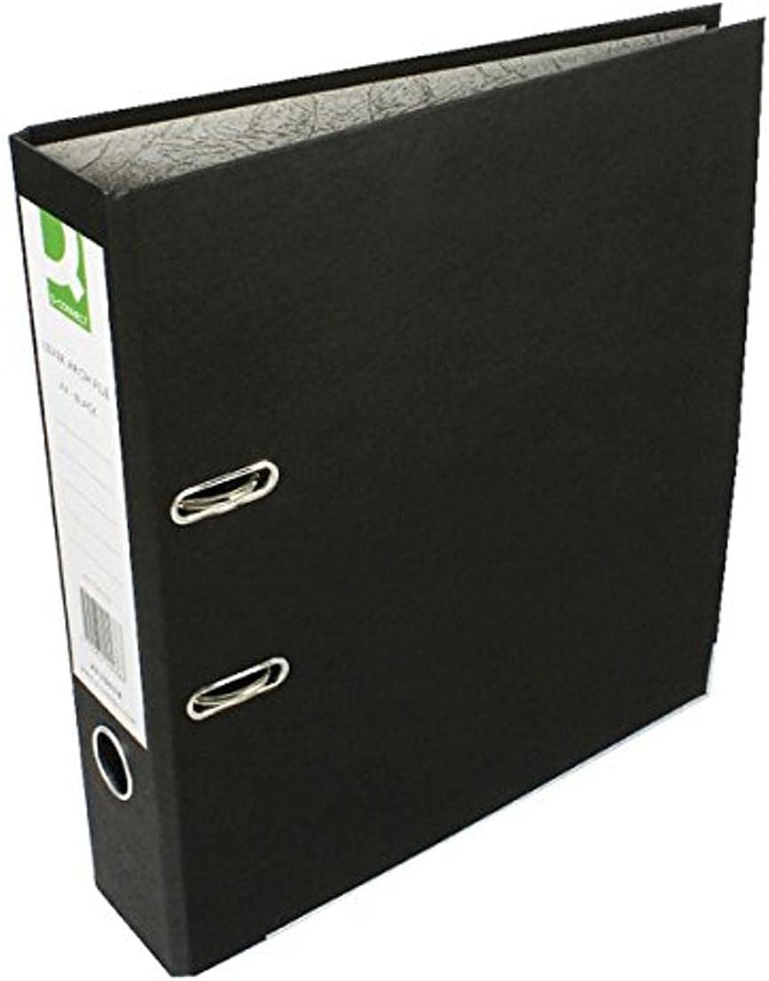 Q-Connect Lever Arch File Paperbacked A4 Black (10 Pack) KF20038