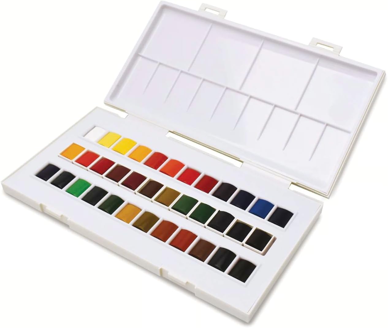 SENNELIER La Petite Aquarelle 36 Color Watercolor Travel Kit, Beginner & Student Half-Pan Painting Set with Portable Palette and Vibrant, Easy-Blend Colors