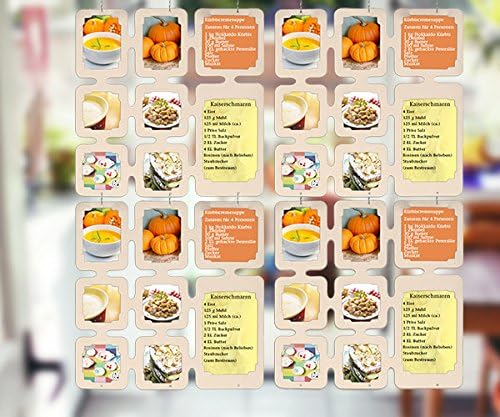 4-Segment Decorative Photo Room Divider Picture Frame Collage Gallery Picture Curtain Menu Card Holder Eggnog