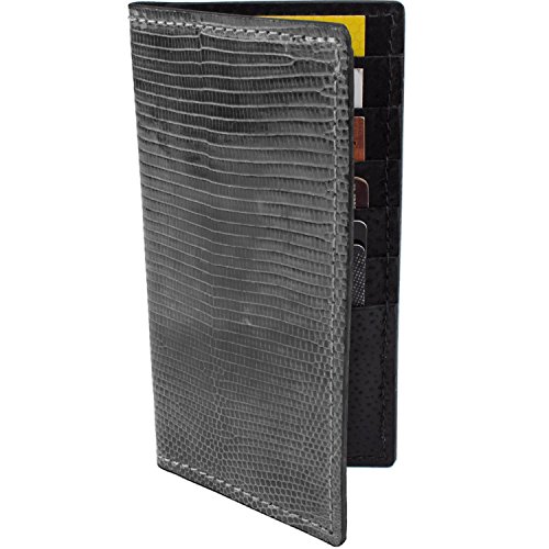 Genuine Tegu Lizard Checkbook Leather Rodeo Wallet