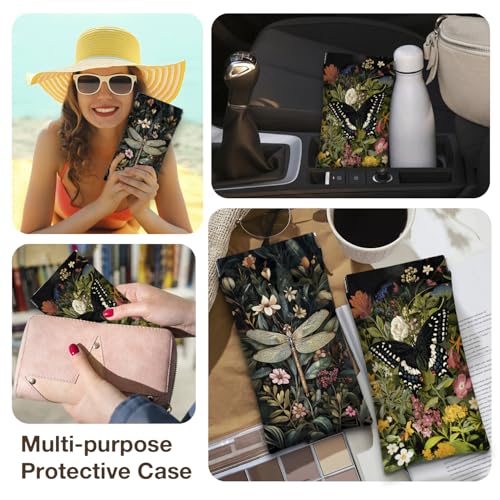 Image of Eyeglasses Sunglasses Case PU Soft Squeeze Top Glasses Pouch for Women Men,Animal Pattern Portable Anti Scratch