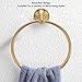 AONYAYBM Towel Ring, Hand Towel Holder for Bathroom Wall, Gold Towel Ring, Antique Brass Stainless Steel Wall Mounted Bathroom Hand Towel Holder with Expansion Screws and Hex Wrench for Bathroom